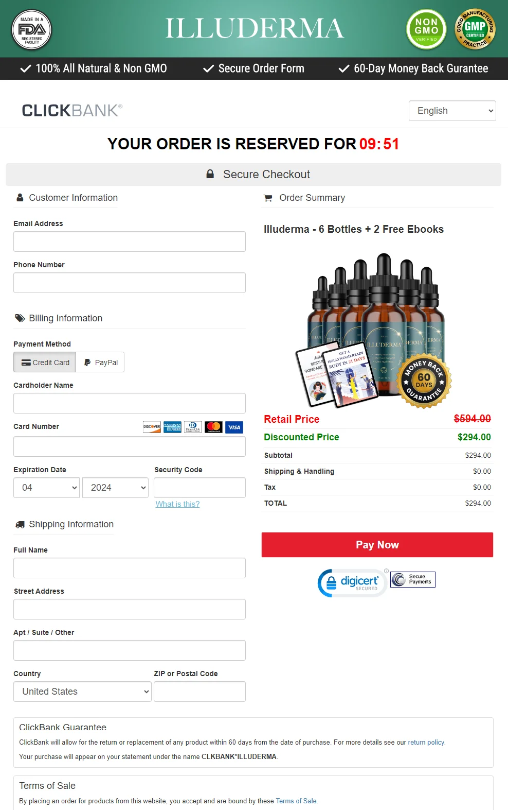 Illuderma order form